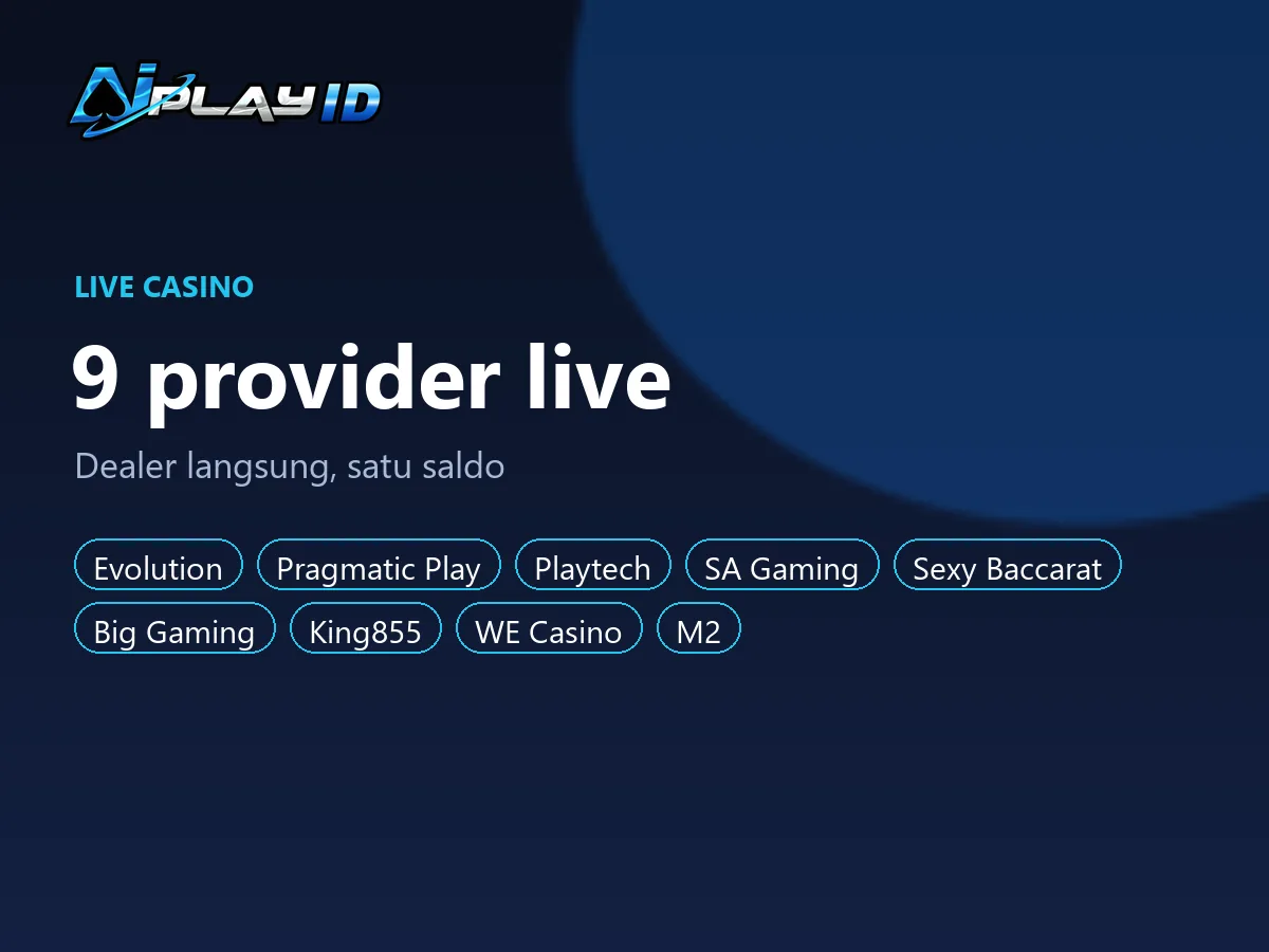 Panel sembilan provider live casino di AIPlay